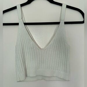 Aerie white knit tank top